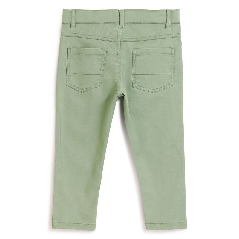 Boys Medium Green Solid Trouser image number 1